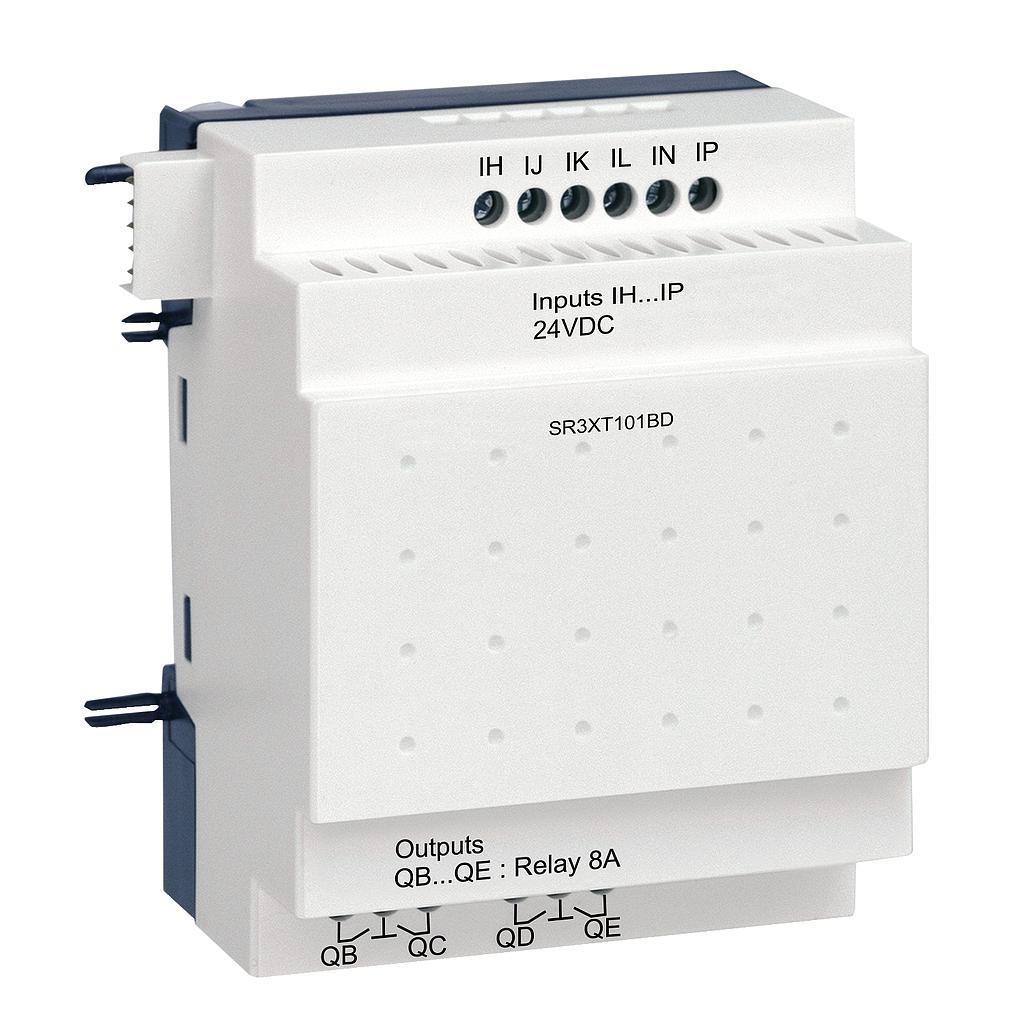 Schneider  Discrete I/O extension module - 10 I O - 24 V DC - for Zelio Logic