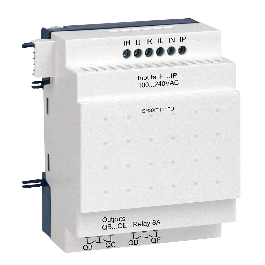 Schneider  Discrete I/O extension module - 10 I O - 100.240 V AC - for Zelio Logic