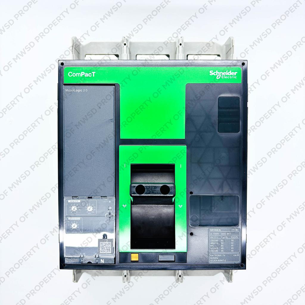 Schneider  NEW NS1000N 3P 1000A FXD Man. 2.0 50kA