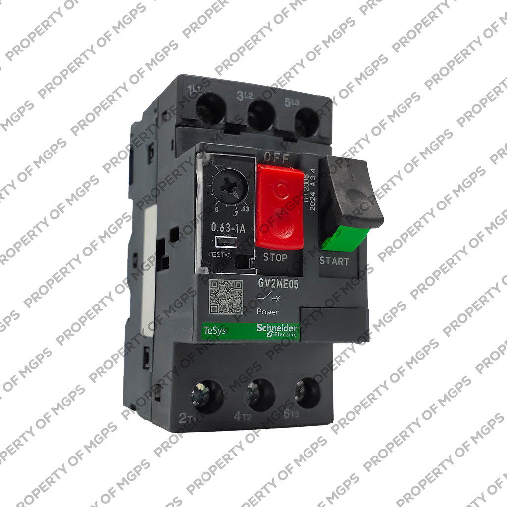 Schneider Tesys GV2 Motor circuit breaker, TeSys GV2, 3P, 0.63-1 A, thermal magnetic, screw clamp terminals