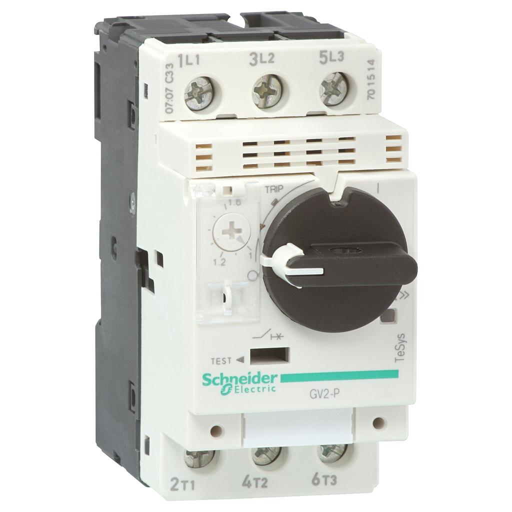 Schneider Tesys GV2 Schneider Electric Tesys GV2 Motor Circuit Breaker Thermal-magnetic 690 V, 3P Channels, 4  6.3A - GV2P10