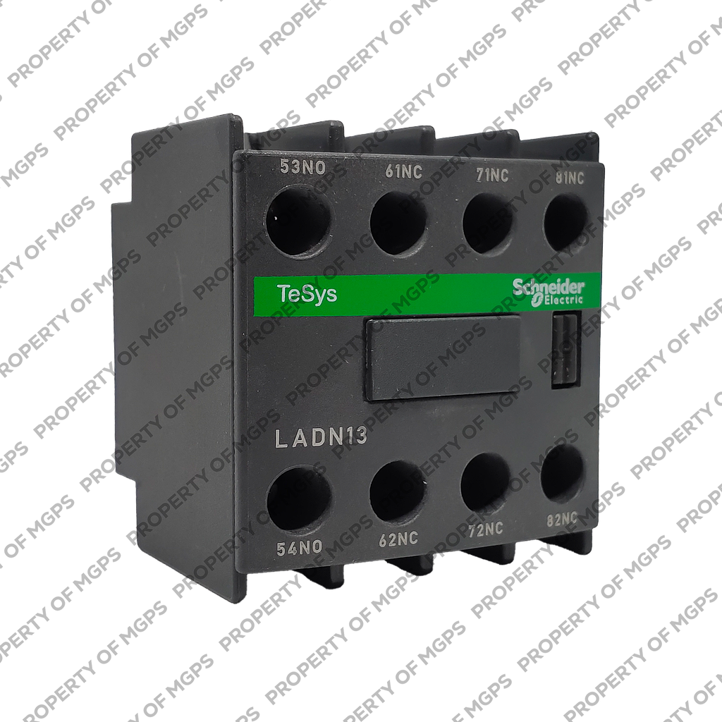 Schneider  Auxiliary contact block, TeSys D, 1NO + 3NC, front mounting, screw clamp terminals