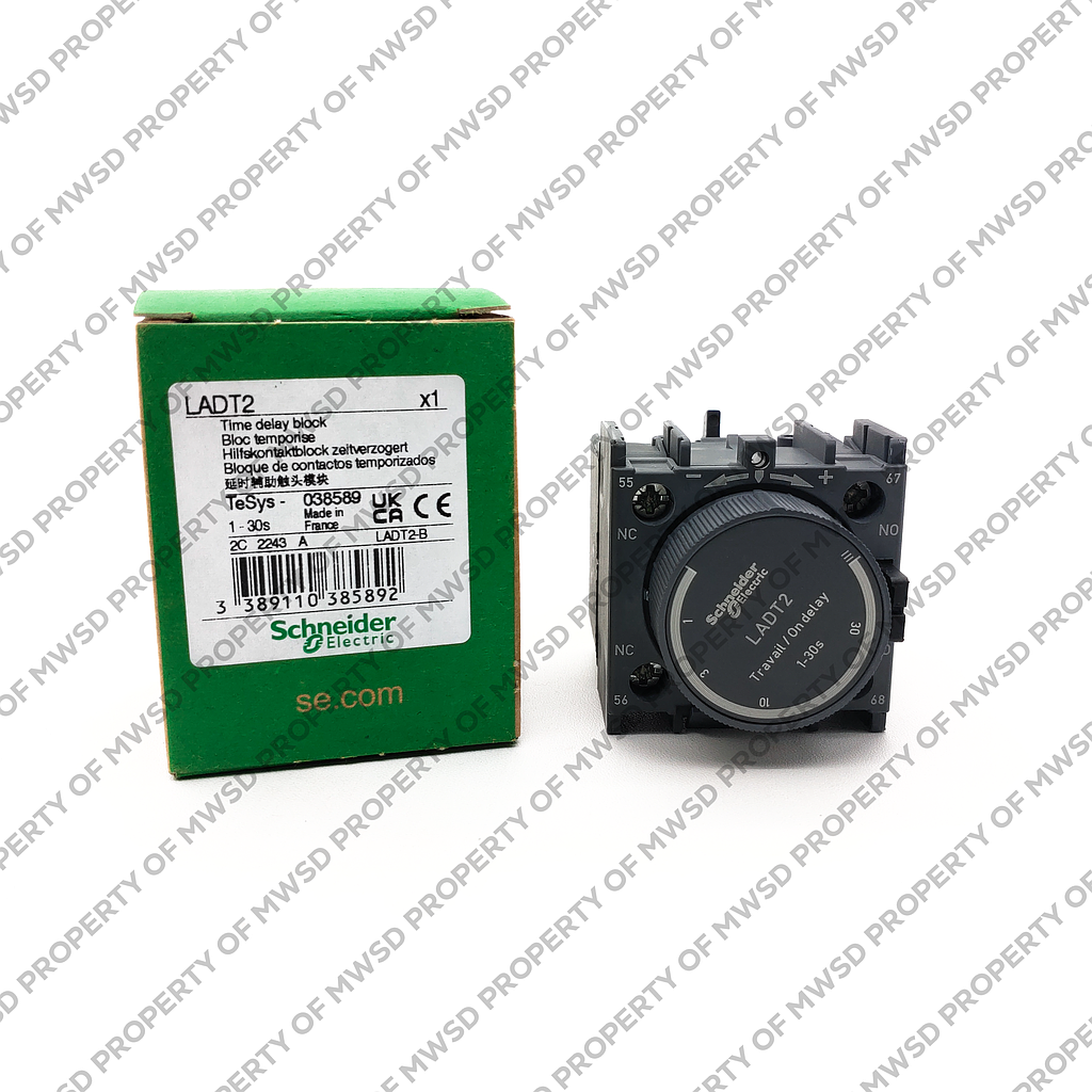 Schneider  TeSys D - time delay auxiliary contact block - 1 NO + 1 NC screw clamp terminals