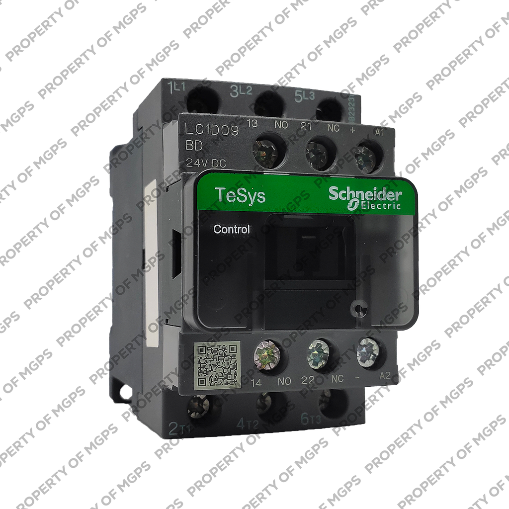 Schneider  TeSys D contactor - 3P(3 NO) - AC-3 -  440 V 9 A - 24 V DC coil