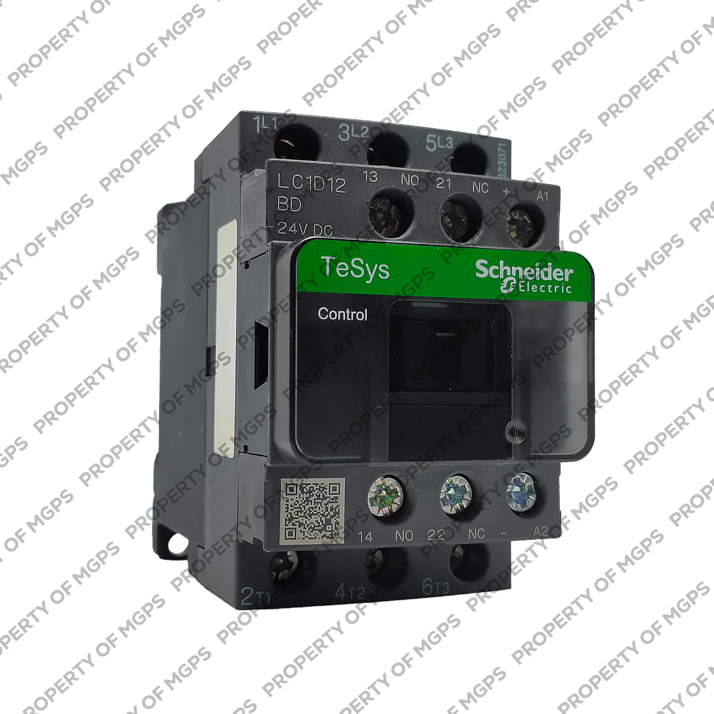 Schneider  TeSys D contactor - 3P(3 NO) - AC-3 -  440 V 12 A - 24 V DC coil