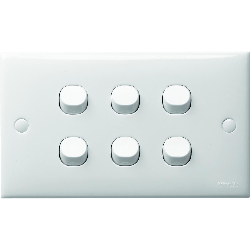 Schneider S-Classic Schneider Electric S-Classic Saklar Lampu - 6 Gang 2 Arah - ET36_2_3A_WE_G12