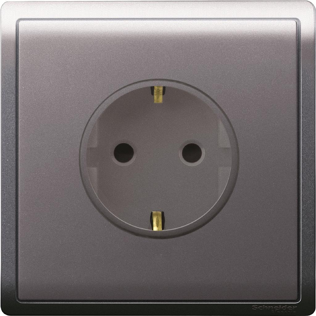 Schneider PIENO PIENO STOP KONTAK  SCHUKO LAVENDER SILVER 16A