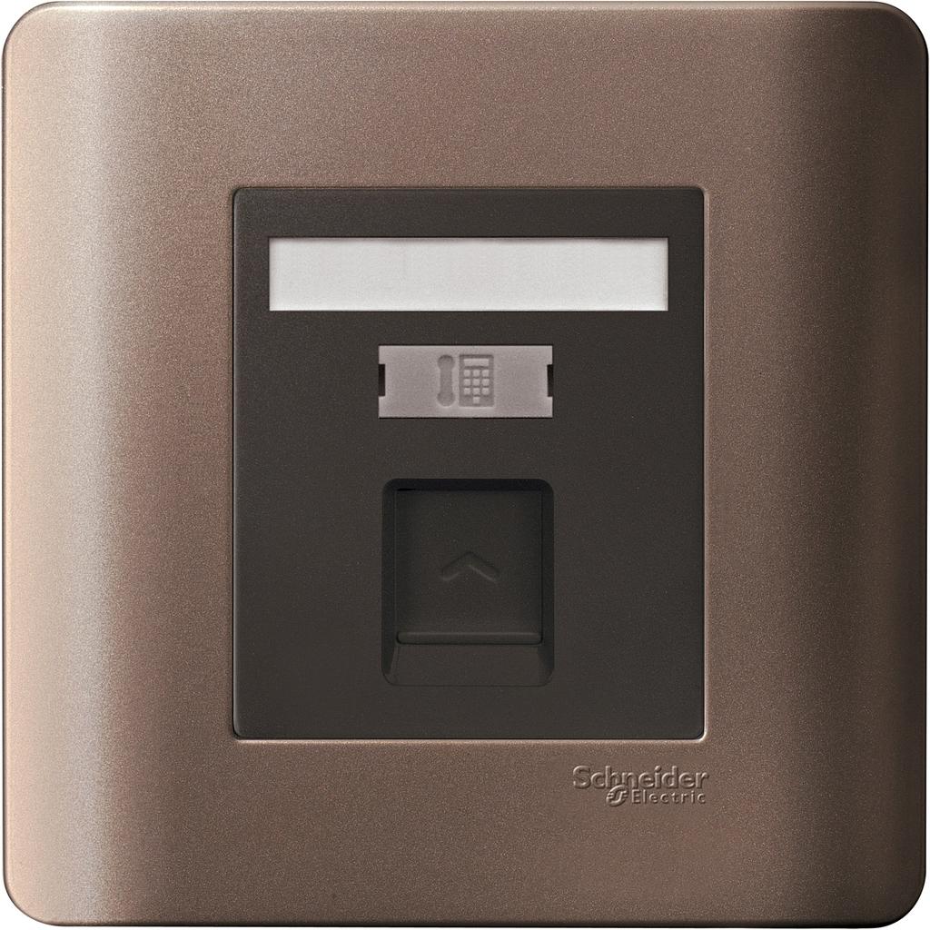 Schneider ZENcelo ZENCELO TELEPON SOCKET SILVER BRONZE