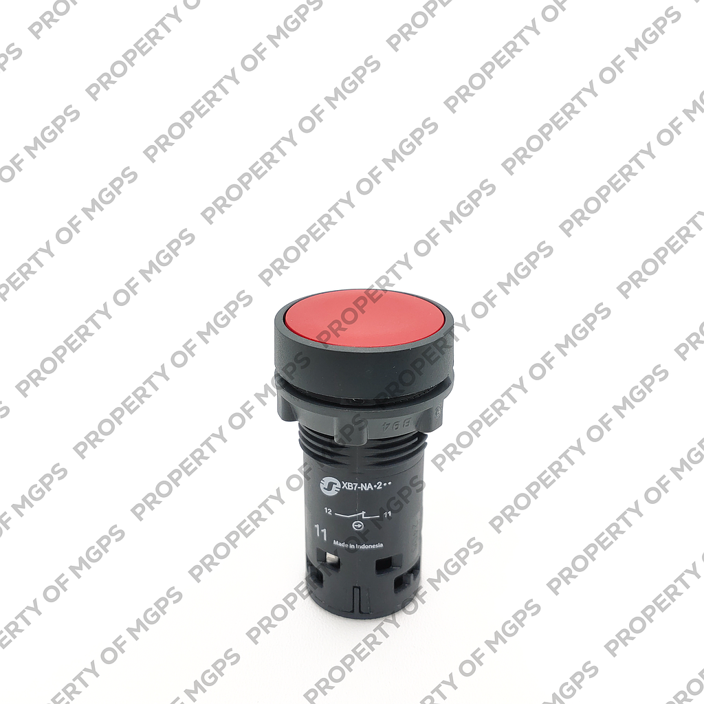 Schneider Harmony XB7 Monolithic Push-button - Flush - 22 mm - Red - 1 NC - XB7NA42