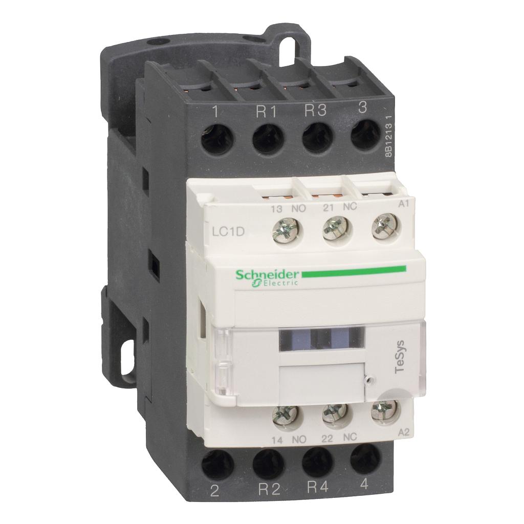 Schneider  TeSys D contactor - 4P(2 NO + 2 NC) - AC-1 -  440 V 32 A - 24 V AC coil
