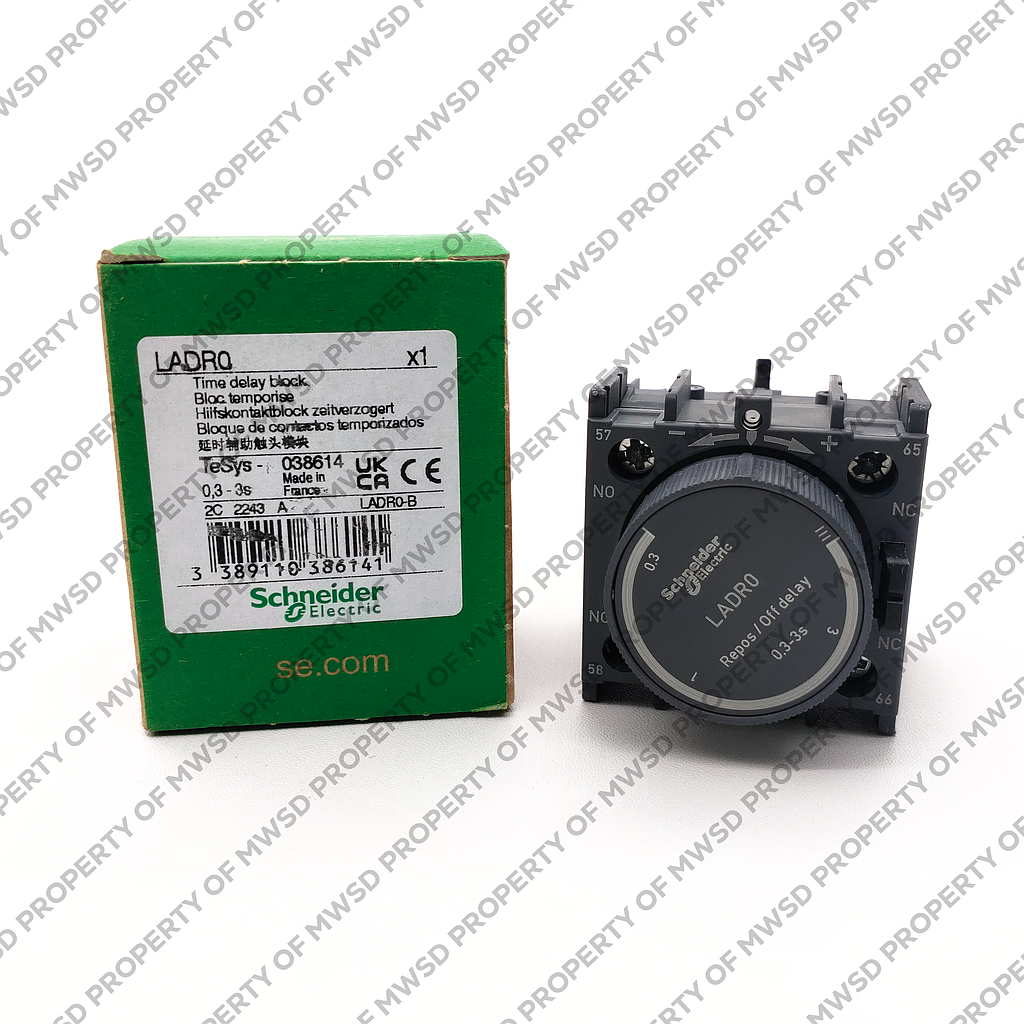 Schneider  TeSys D - time delay auxiliary contact block - 1 NO + 1 NC screw clamp terminals