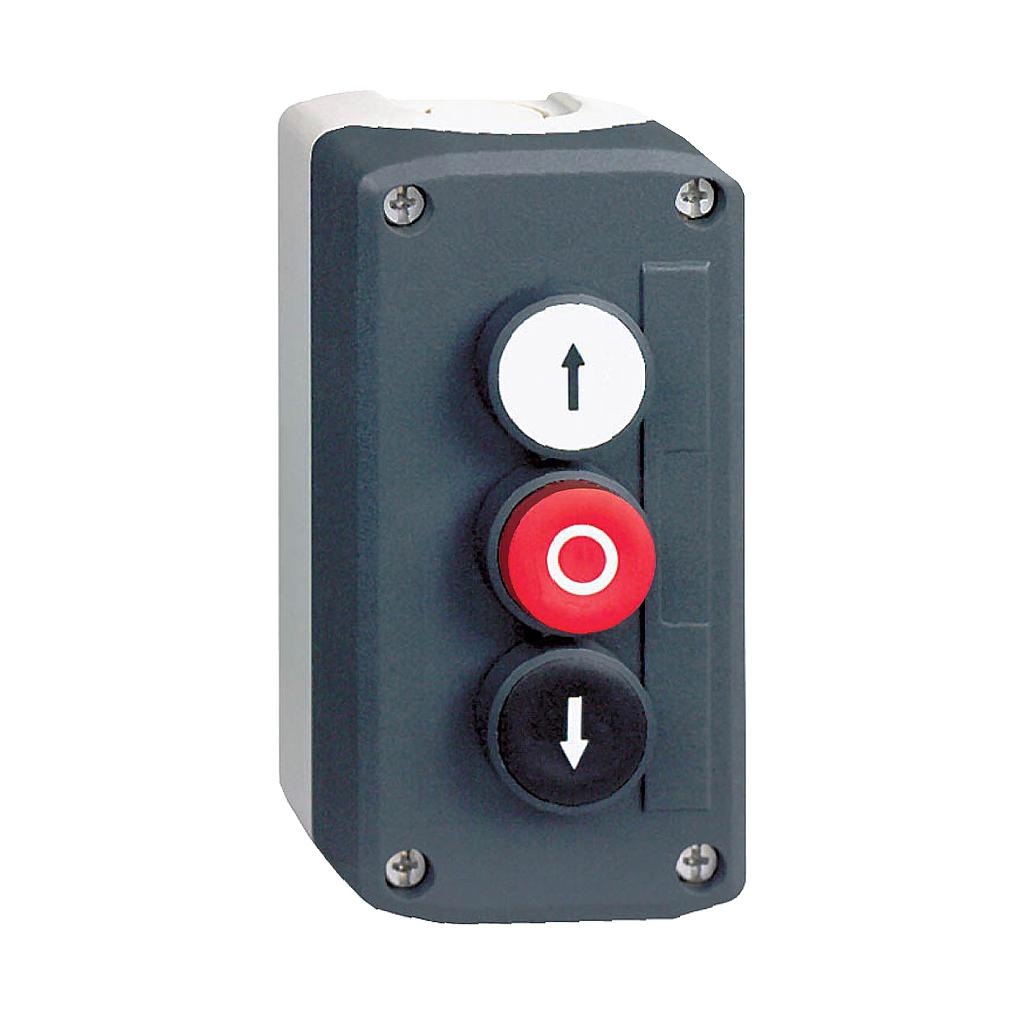 Schneider  Dark grey station - white flush/red flush/black flush pushbuttons D22
