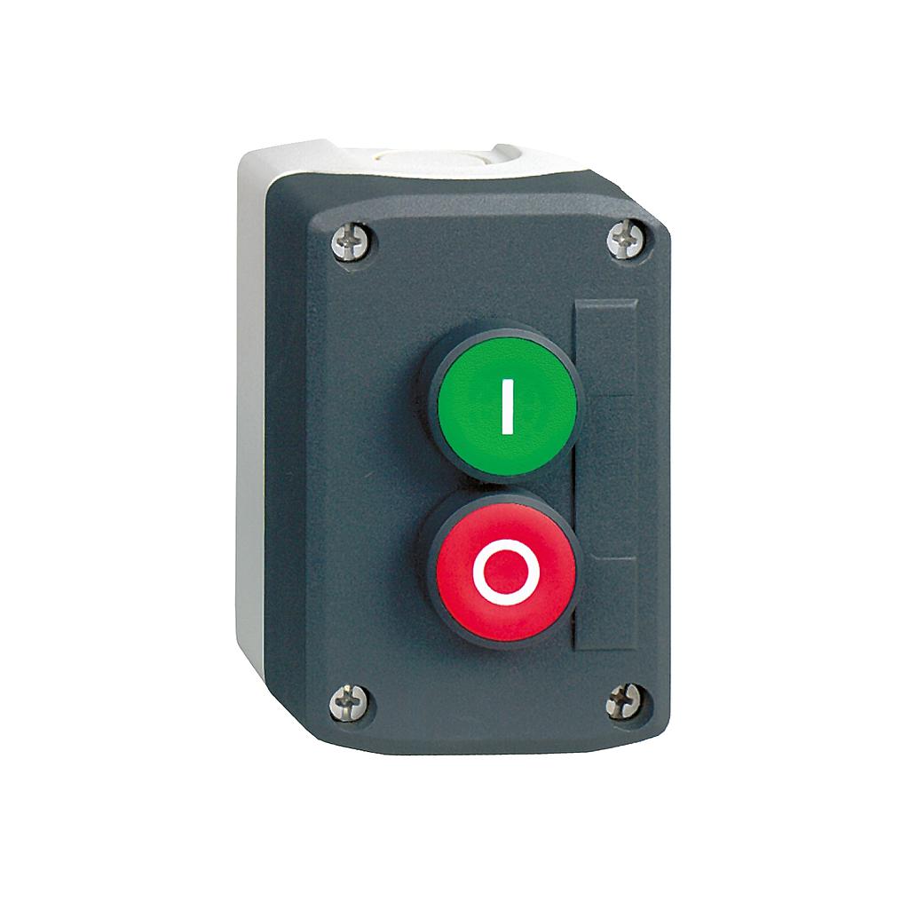 Schneider  Dark grey station - green flush/red flush pushbuttons D22 spring return