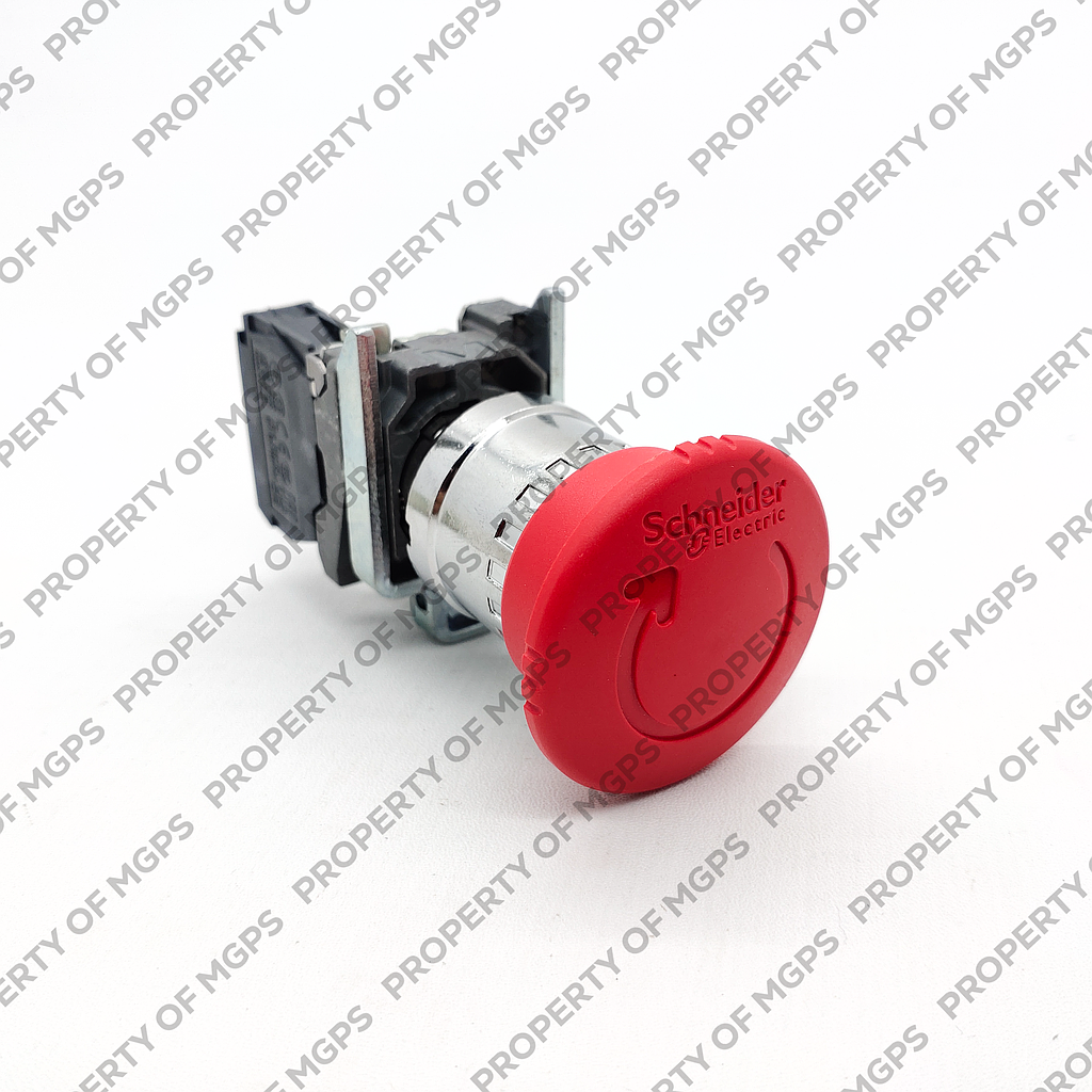 Schneider  Red (D)40 Emergency stop, switching off (D)22 latching turn release 1NC