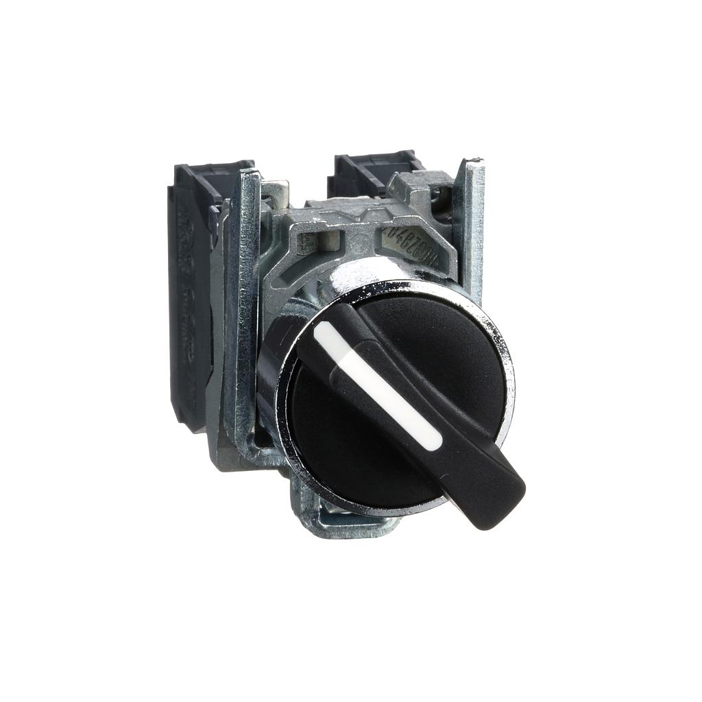 Schneider  Black selector switch (D)22 2-position stay put 1NO+1NC 600V