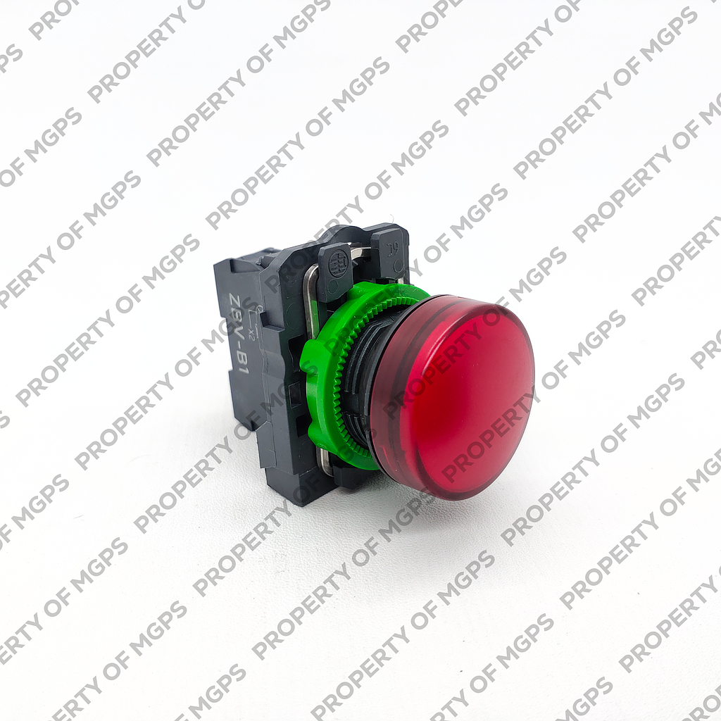Schneider  Red complete pilot light (D)22 plain lens with integral LED 24V