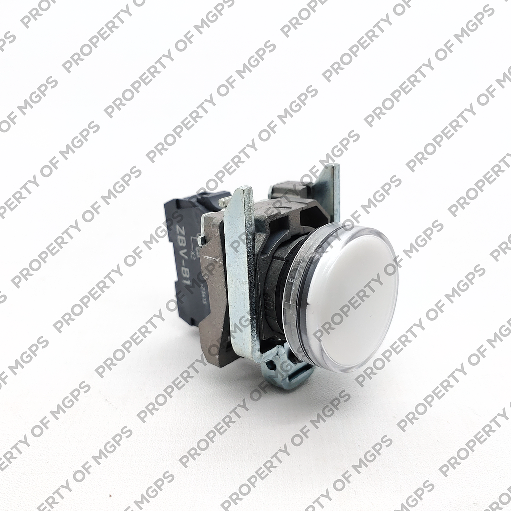 Schneider  White complete pilot light (D)22 plain lens with integral LED 24V