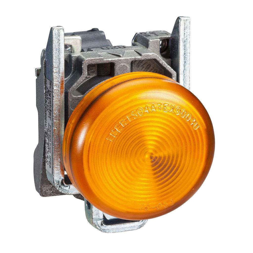 Schneider  Orange complete pilot light (D)22 plain lens with BA9s bulb 250V