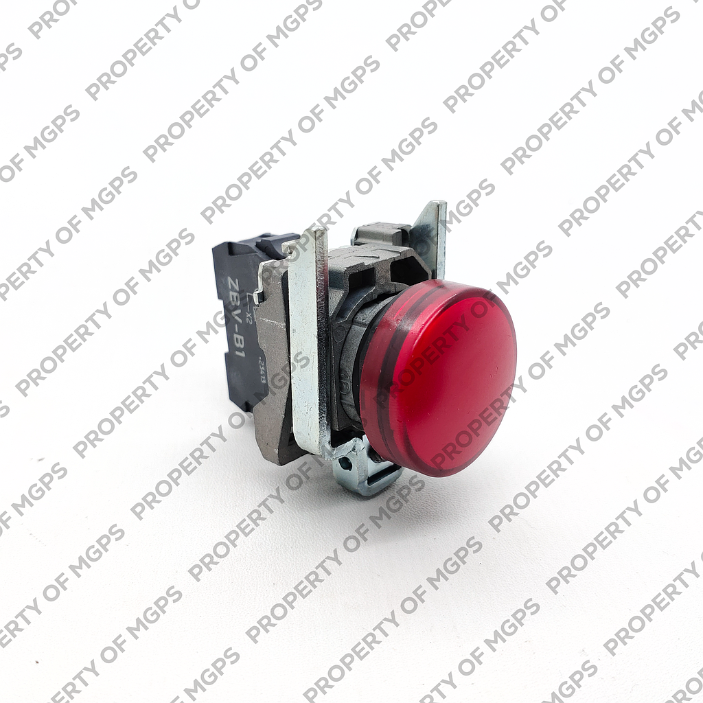 Schneider  Red complete pilot light (D)22 plain lens with integral LED 24V