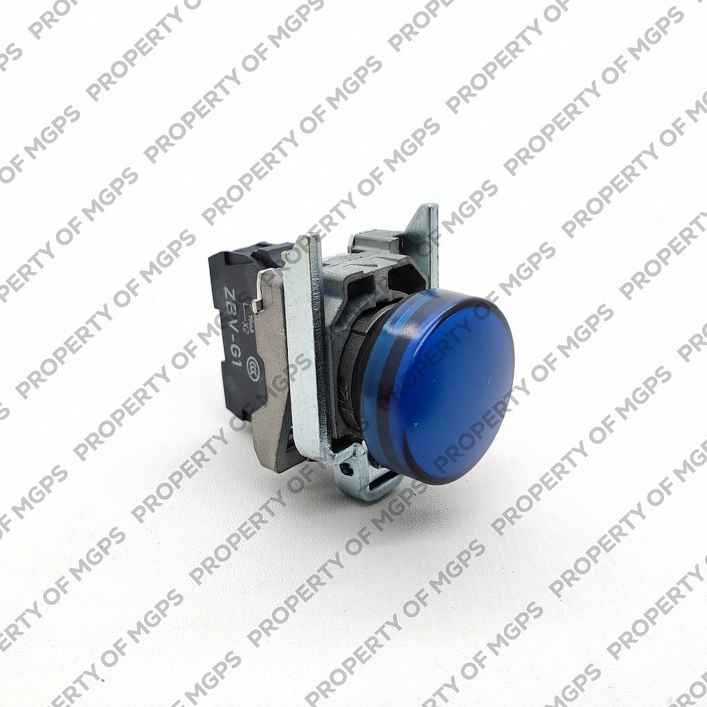 Schneider  Blue complete pilot light (D)22 plain lens with integral LED 110 120V