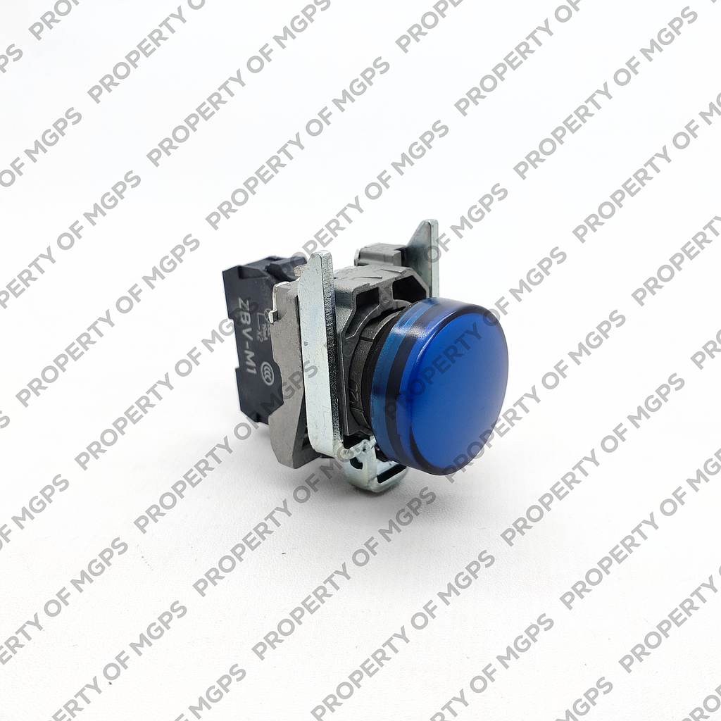 Schneider  Blue complete pilot light (D)22 plain lens with integral LED 230.240V