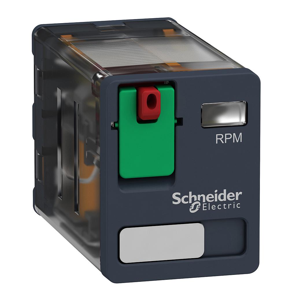 Schneider  Power plug-in relay - Zelio RPM - 2 C/O - 120 V AC - 15 A