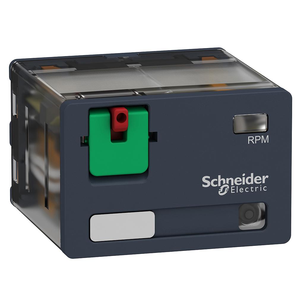 Schneider  Power plug-in relay - Zelio RPM - 4 C/O - 120 V AC - 15 A - with LED