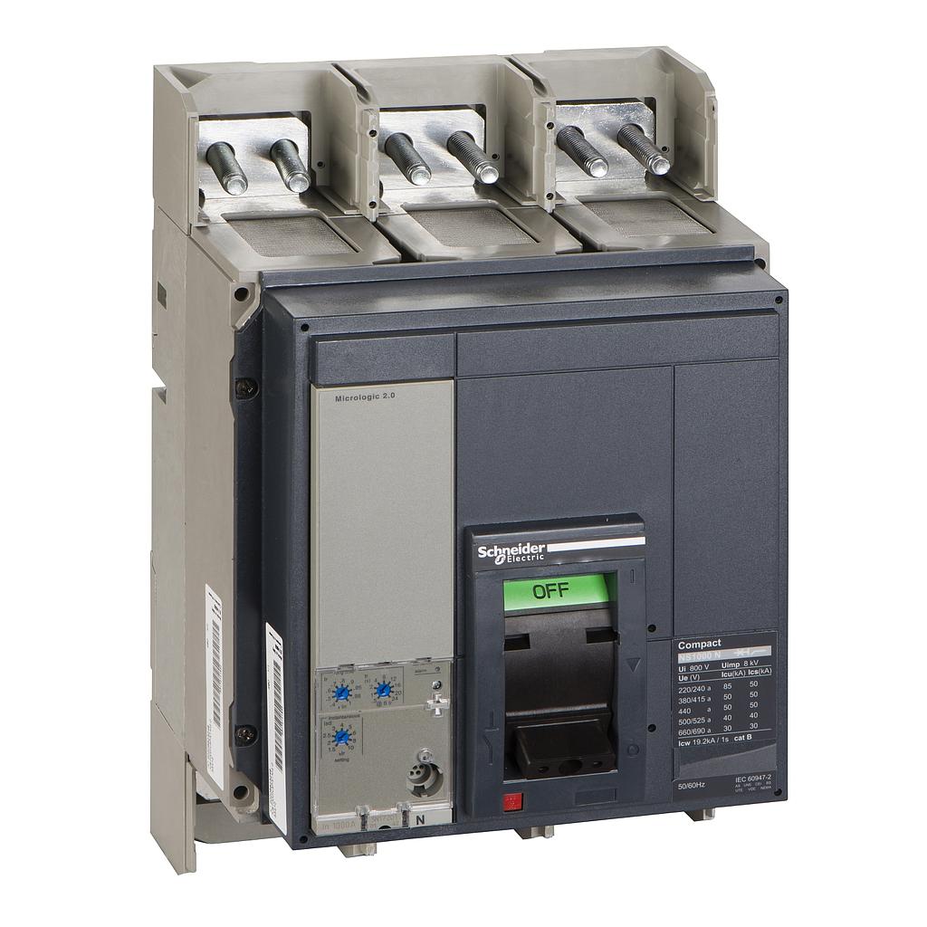 Schneider  NS1000N 3P 1000A +MOTOR MICROLOGIC 2.0  