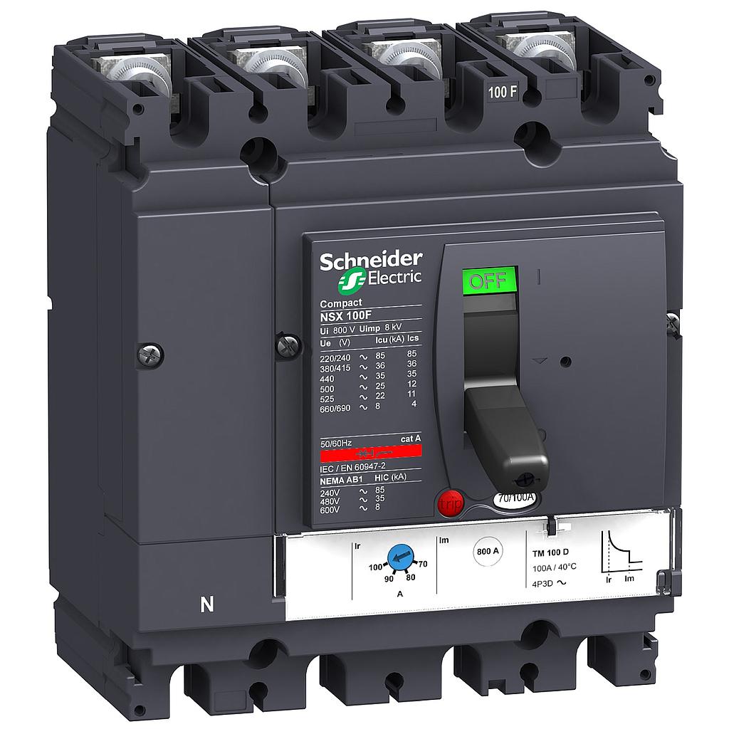 Schneider  NSX100F 4P 25A 36KA TMD  
