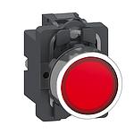 Schneider  Complete illuminated push button, Easy Harmony XA2, plastic head, 22mm, red, 1NO, AC 220V, spring return - XA2AW34M1