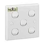 Schneider S-Classic Schneider Electric S-Classic Saklar Lampu - 5 Gang 2 Arah - E35_2_3A_WE_G3