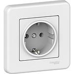 Schneider Leona LEONA STOP KONTAK 1 GANG SCHUKO NO CHILD PROTECTION  LNA2900121
