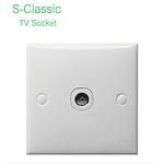 Schneider S-Classic CLASSIC CLIPSAL TV SOCKET PUTIH