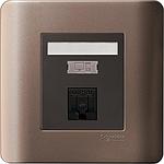 Schneider ZENcelo ZENCELO SOCKET LAN DATA RJ45 CAT6 SILVER BRONZE