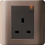 Schneider ZENcelo Schneider Electric ZENcelo Stop Kontak AC - 13A dengan Saklar & Indikator neon - E8415N_SZ