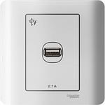 Schneider ZENcelo ZENCELO USB CHARGER 1 GANG 2.1A PUTIH