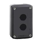 Schneider  Dark grey empty enclosure lid with light grey base - 2 cut-outs