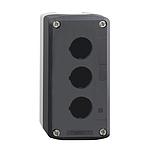 Schneider  Dark grey empty enclosure lid with light grey base - 3 cut-outs