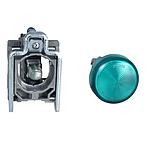 Schneider  Green complete pilot light (D)22 plain lens with BA9s bulb 250V