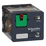 Schneider  Power plug-in relay - Zelio RPM - 3 C/O - 120 V AC - 15 A - with LED
