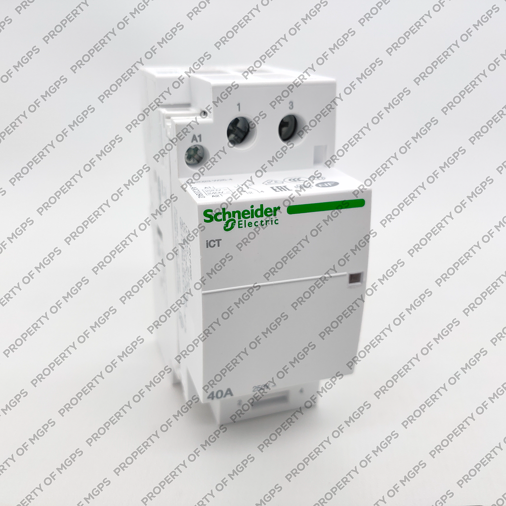 Schneider  Contactor iCT - 2 poles - 2 NO - 40 A - 220.240 V AC