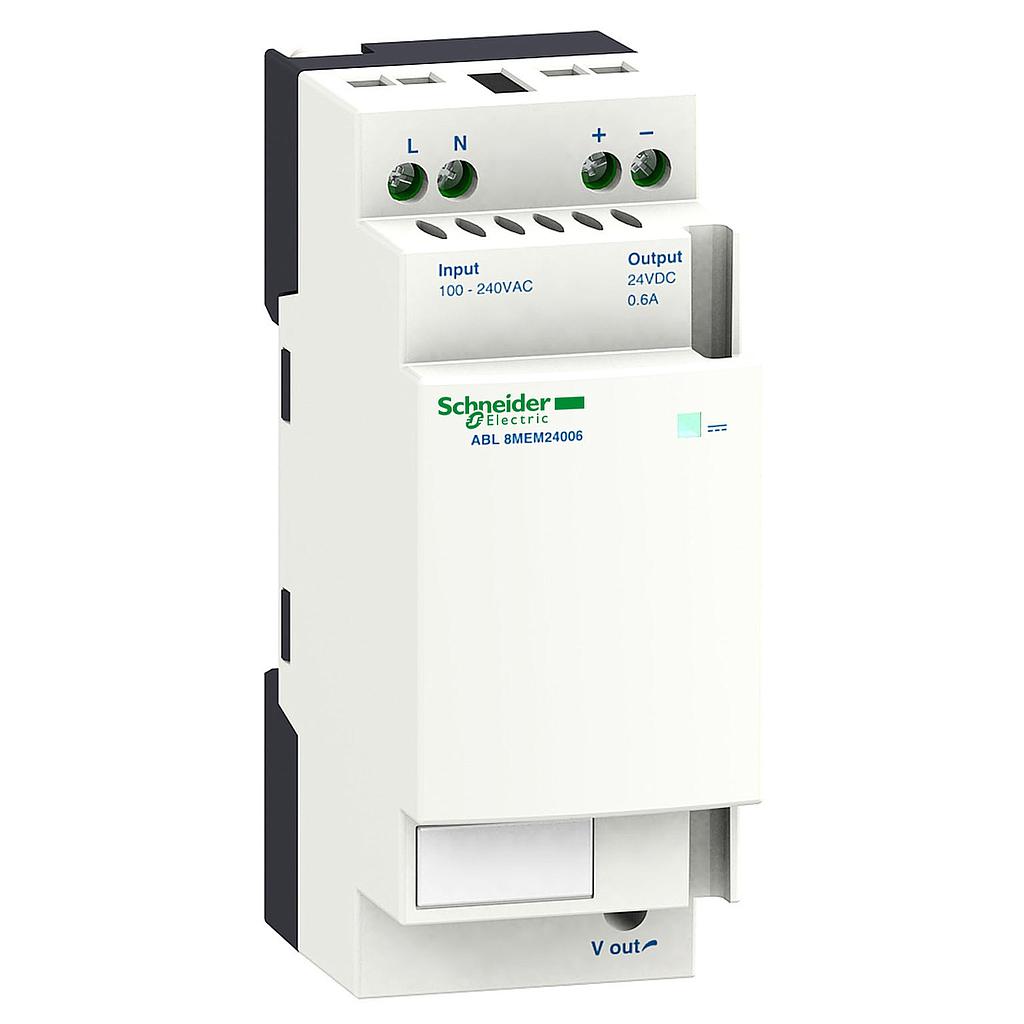 Schneider  Regulated SMPS - 1 or 2-phase - 100.240 V AC - 24 V - 0.6 A