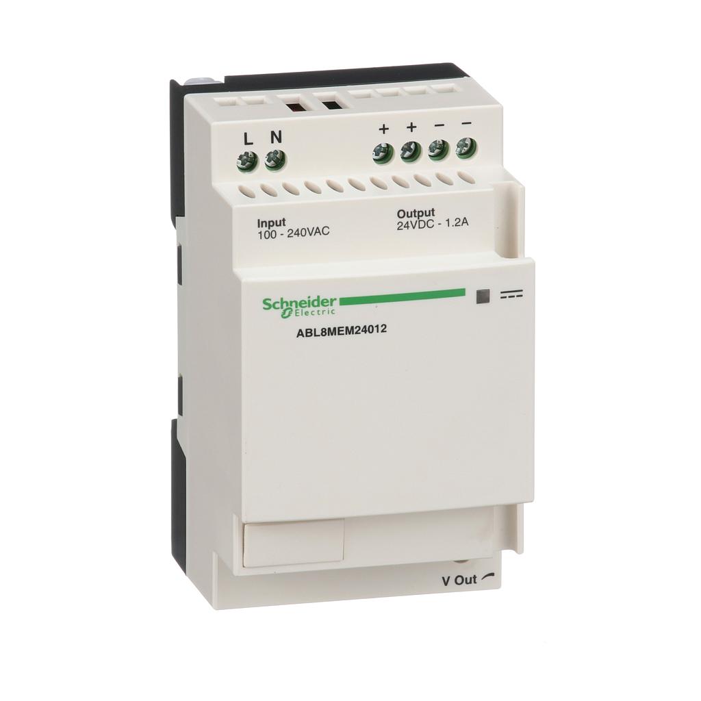 Schneider  Regulated SMPS - 1 or 2-phase - 100.240 V AC - 24 V - 1.2 A