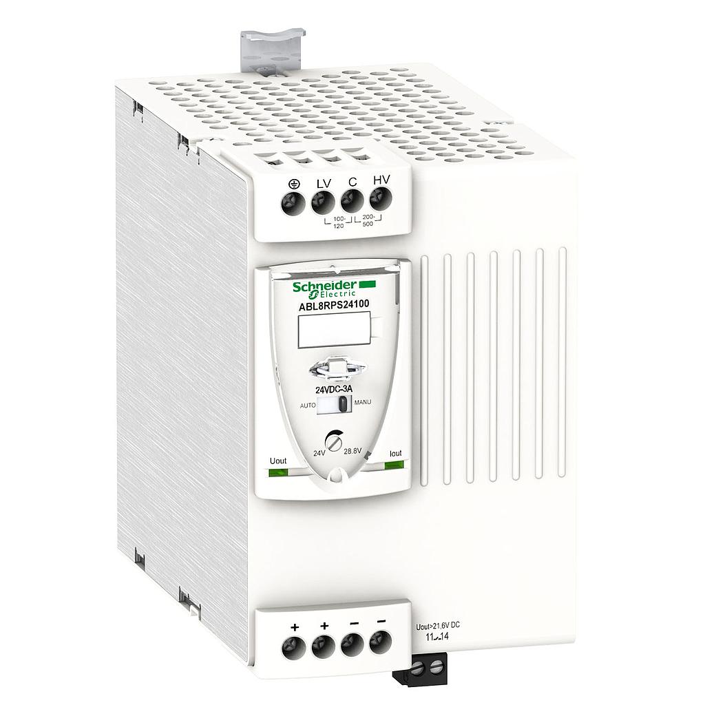 Schneider  Regulated SMPS - 1 or 2-phase - 100.500 V - 24 V - 10 A
