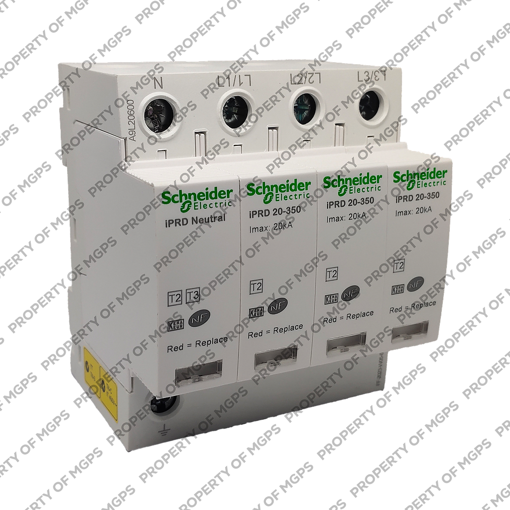Schneider  IPRD20 modular surge arrester - 3P + N - 350V