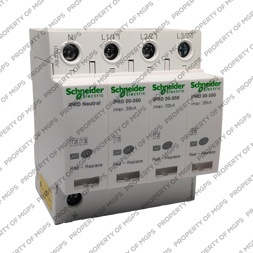 Schneider  IPRD20r modular surge arrester - 3P + N - 350V - with remote transfert