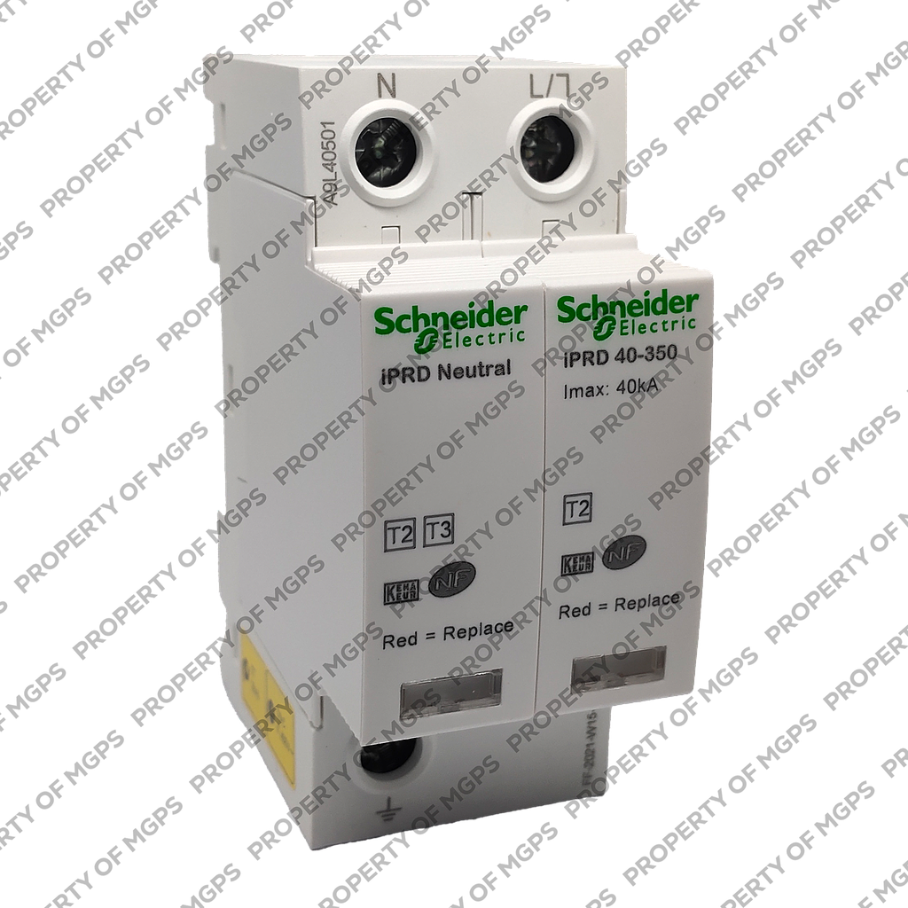 Schneider  IPRD40r modular surge arrester - 1P + N - 350V - with remote transfert