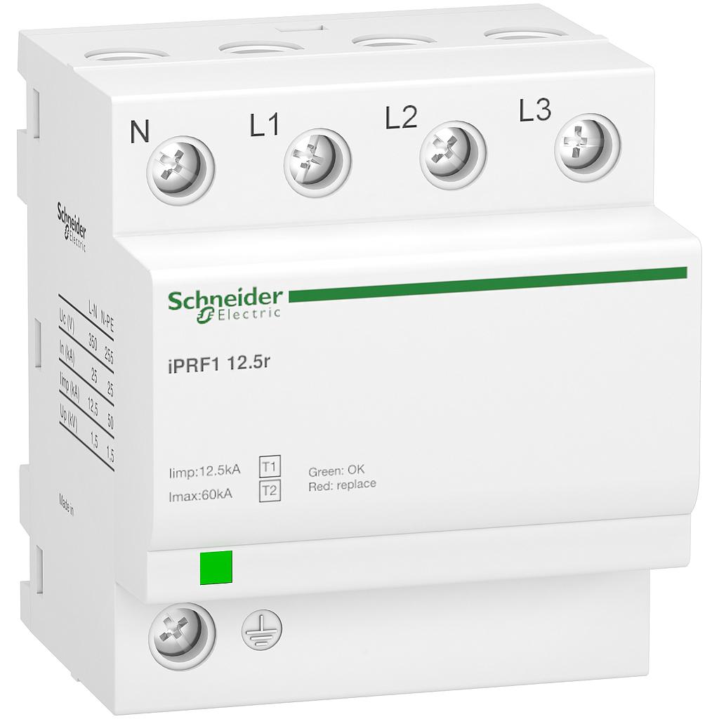 Schneider  IPRF1 12.5r modular surge arrester - 3P + N - 350V - with remote transfert