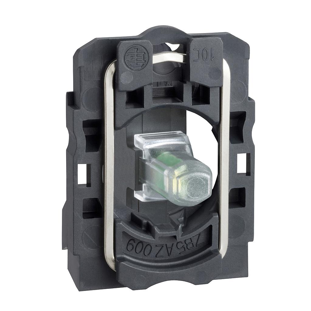 Schneider  Green light block with body/fixing collar integral LED 230.240V