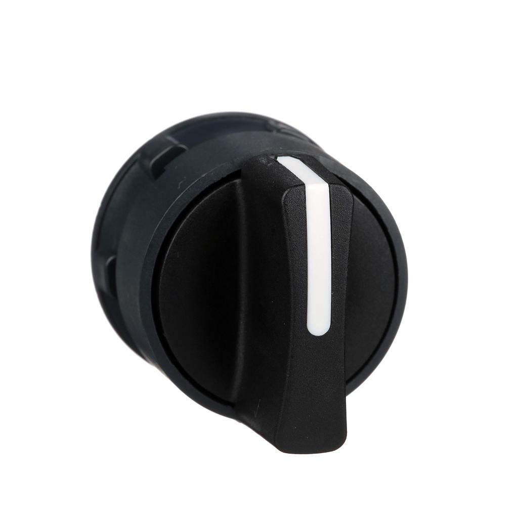 Schneider  Black selector switch head Dia 22 2-position stay put